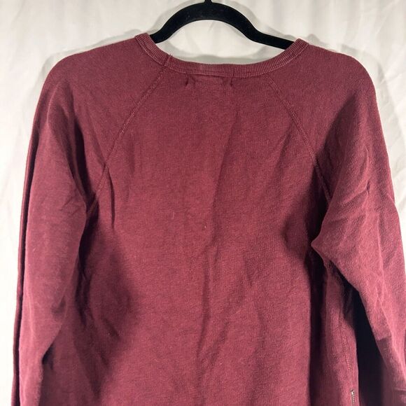 J. Crew Sweater Women's Small Red Burgundy Crew Neck Long Sleeve Side Zip - Picture 9 of 10